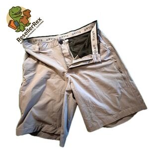 Orvis Mens Size 32 Gray Quick Dry‎ Zip Pocket Outdoor Hiking Shorts